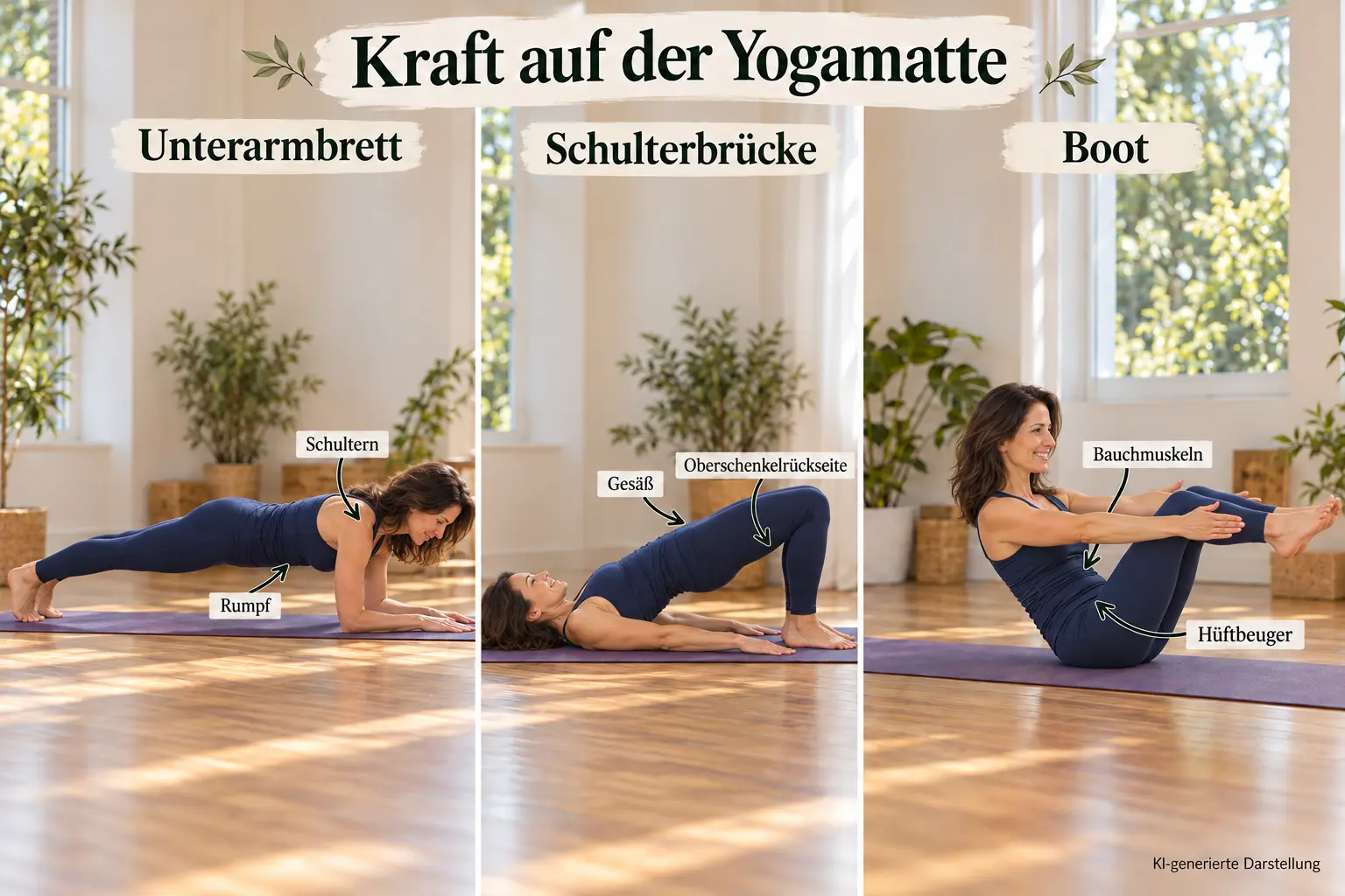 Kraft Übungen Yoga