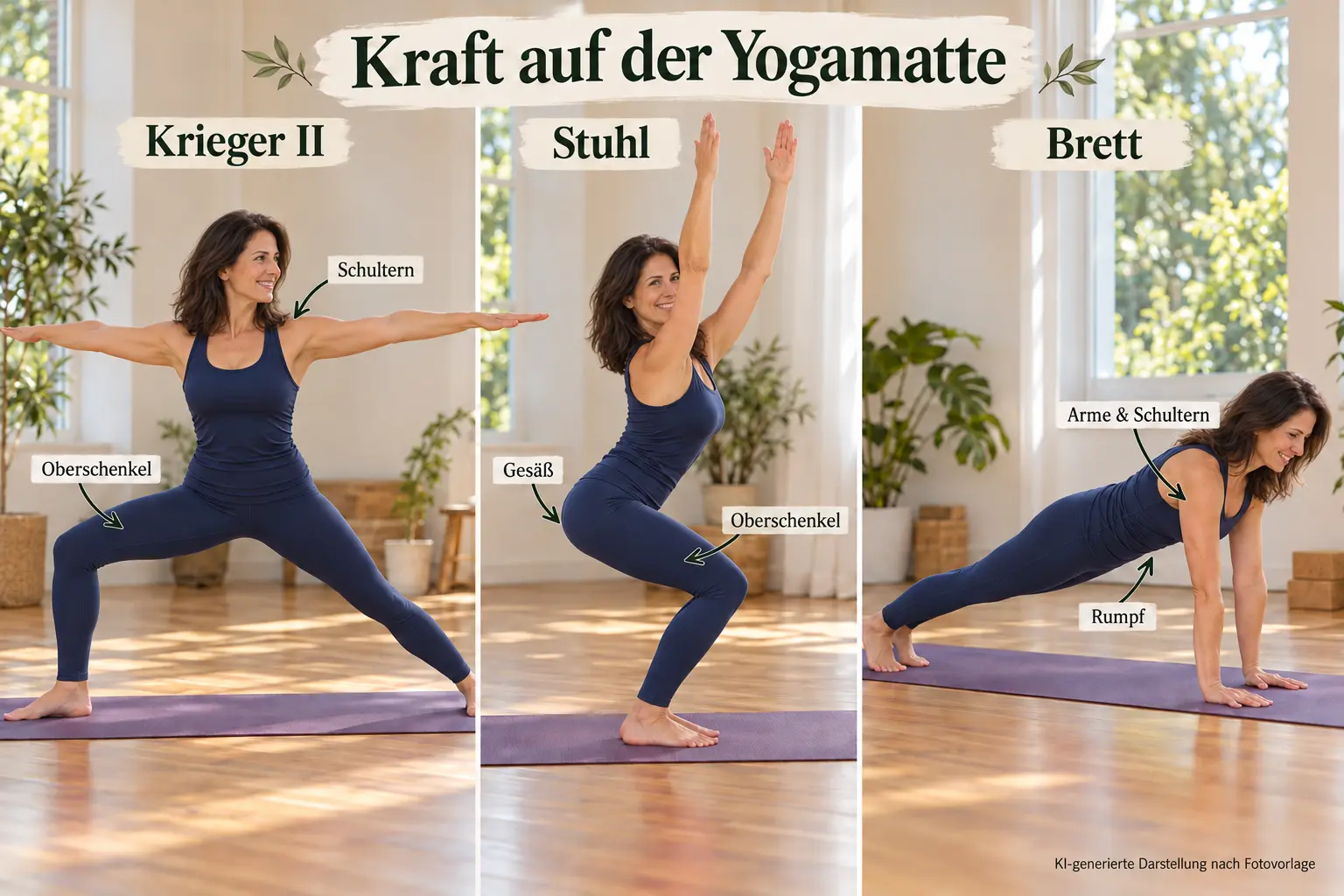 Stuhl und Krieger für Kraft